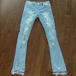 Distressed Light Blue Women's Jeans
